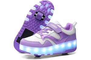 HHSTS Kids Shoes - New Upgraded with Wheels LED Light Color Shoes Shiny Roller Skates Skate Shoes Simple Kids Gifts Boys Girls The Best Gift for Party Birthday Christmas Day