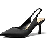 GotSoft Women's Slingback Kitten Heels Closed Pointed Toe Pumps Wedding Party Dress Shoes