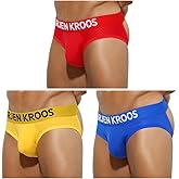 Arjen Kroos Men's Jockstrap Underwear, 3 Pack Breathable Mesh Athletic Supporter Cotton Pouch Jock Briefs