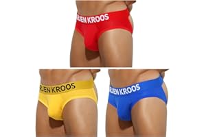 Arjen Kroos Men's Jockstrap Underwear, 3 Pack Breathable Mesh Athletic Supporter Cotton Pouch Jock Briefs