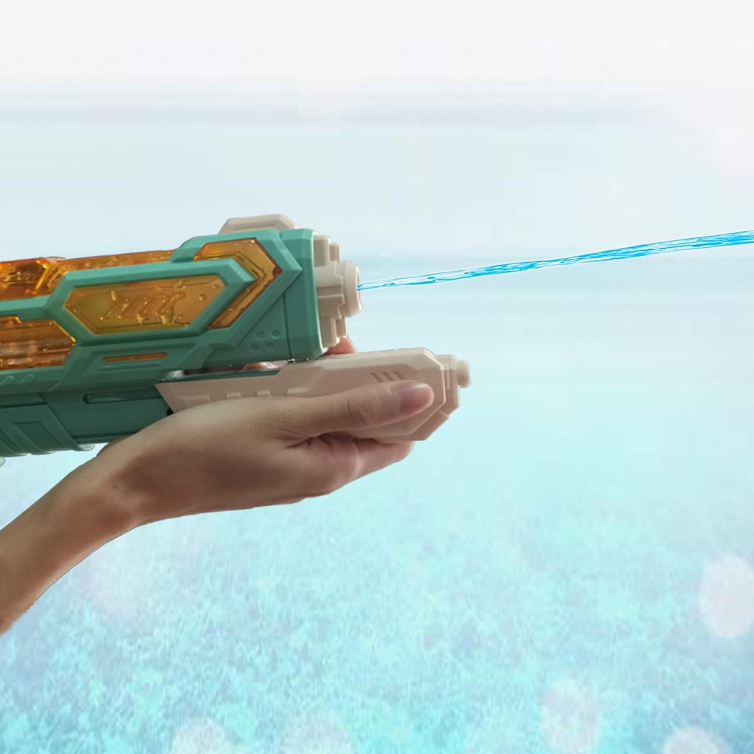 AMVUZ Water Guns, 2 Pack Squirt Gun Water Soaker Blaster Toys Gifts for Kids, Summer Water Fight ,Family Fun Children for Swimming Pools Party Beach Sand Water Fighting: Toys & Games