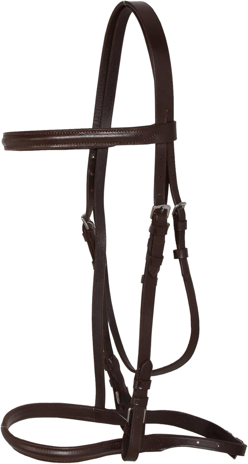 Acerugs Brown Black Raised Horse English Bridle Stitched (Brown) : Sports & Outdoors