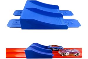 K TOMOTO 2 Lane Jump Ramp, Racetrack Ramps, Durable Plastic Ramps for Track Builder (1pc)