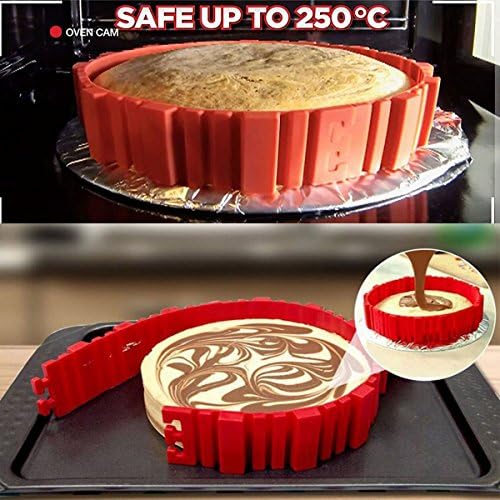 4 PCS Premium Bake Snake Magic - Flexible Silicone DIY Cake Baking Molds - Made Of Food Grade Silicone - Easy To Use &amp; To Wash - Reusable