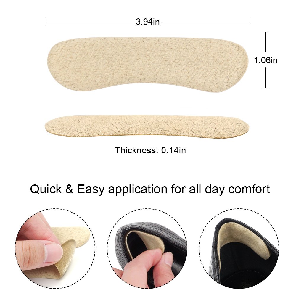 Dr. Foot’s High Heel Pads - Gel Ball of foot Cushions, Metatarsal Pads, Back Heel Shoe Inserts, Heel Snugs, Forefoot and Heel Pain Relief Pad 4 Pairs (Beige)