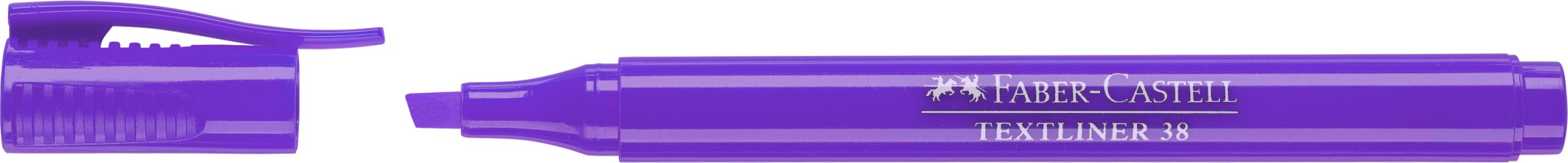 Faber-Castell 157736 Pack of 10 Textliner 38 Fluorescent Markers Purple