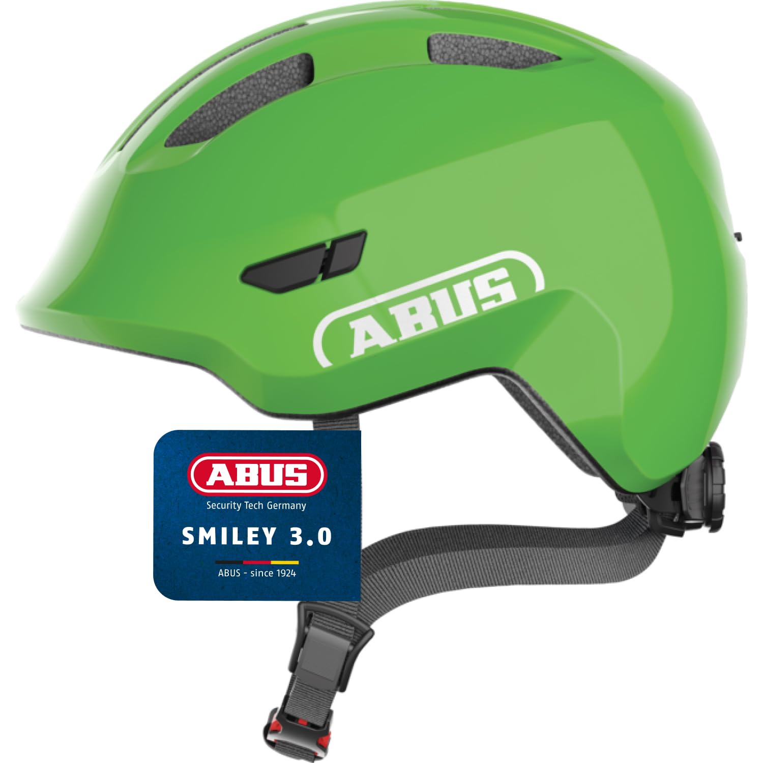 ABUS Smiley 3.0 children's helmet - bike helmet with a low fit, child-friendly designs & space for a pigtail - for girls and boys