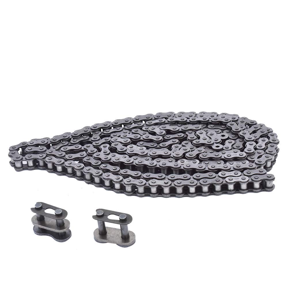 Photo 1 of findmall 40 Roller Chain 10 Feet with 2 Connecting Links Fit for Go Kart and Mini Bike