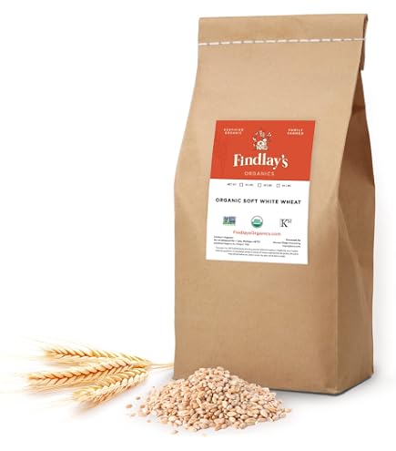 Bench View Farms Organic Soft White Wheat Berries – 10lbs, Whole Grain, USDA Certified