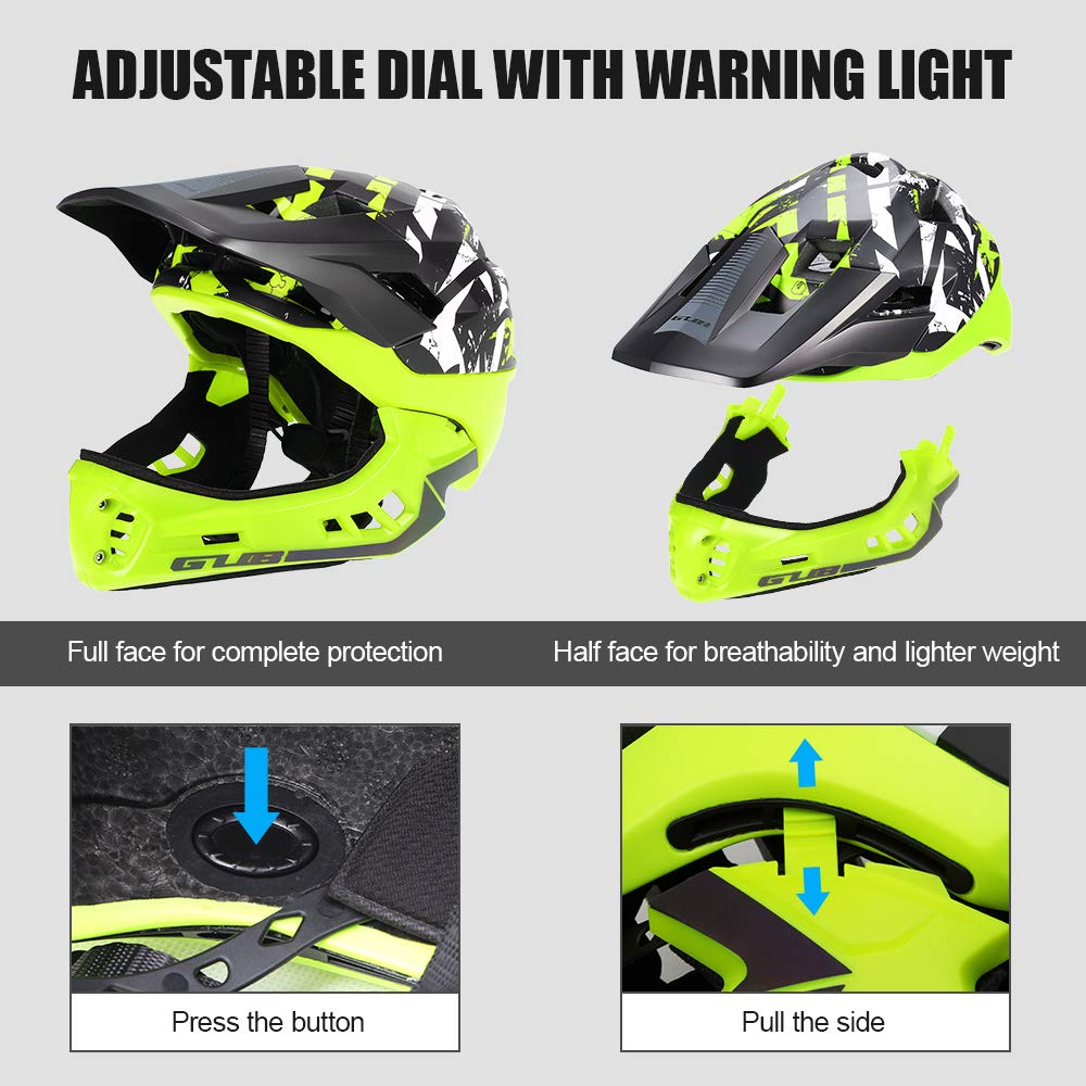 Casco di Sicurezza Riflettente Staccabile con Visiera e Spia Luminosa  Ciclismo Pattinaggio Sci Explopur Casco Integrale per Bambino Caschi per  bambini Biciclette e tricicli berjaya.edu.my