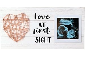 NOVO BABY Sonogram Picture Frame | Keepsake Baby Ultrasound Frame | Gift for Expecting Parents | Nursery Décor | Baby Shower | Love at First Sight (White)