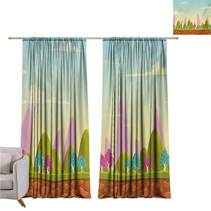 Amazon Com Renteriadecor Forest Bedroom Curtains Fantasy Cartoon