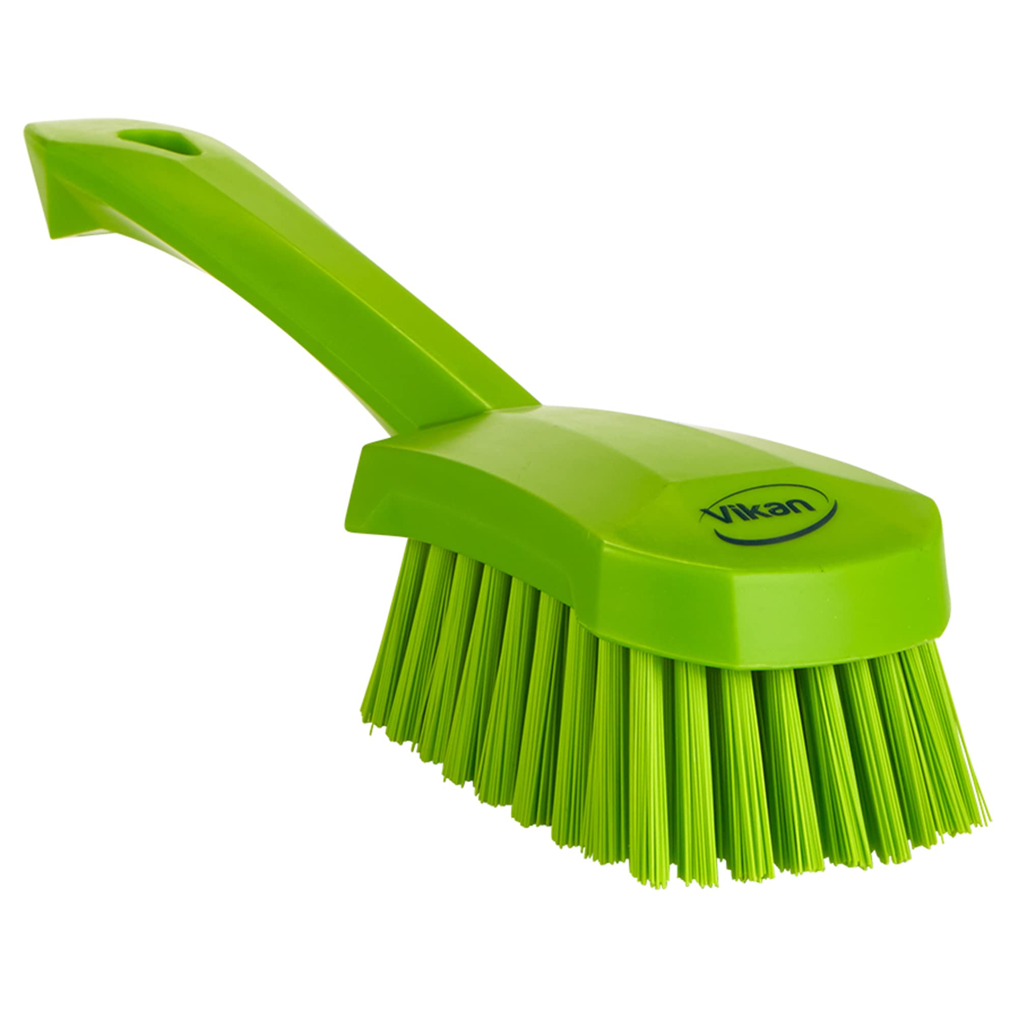 Vikan 419277 Short Handle Scrubbing Brush- Stiff - Lime