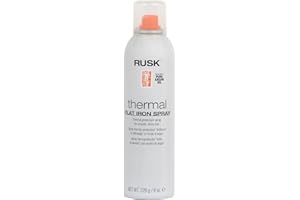RUSK Designer Collection Thermal Flat Iron Spray with Argan Oil, Micro-Fine Spray, Eliminates Frizz, Leaves Hair Smooth and Sleek, 8 fl. oz