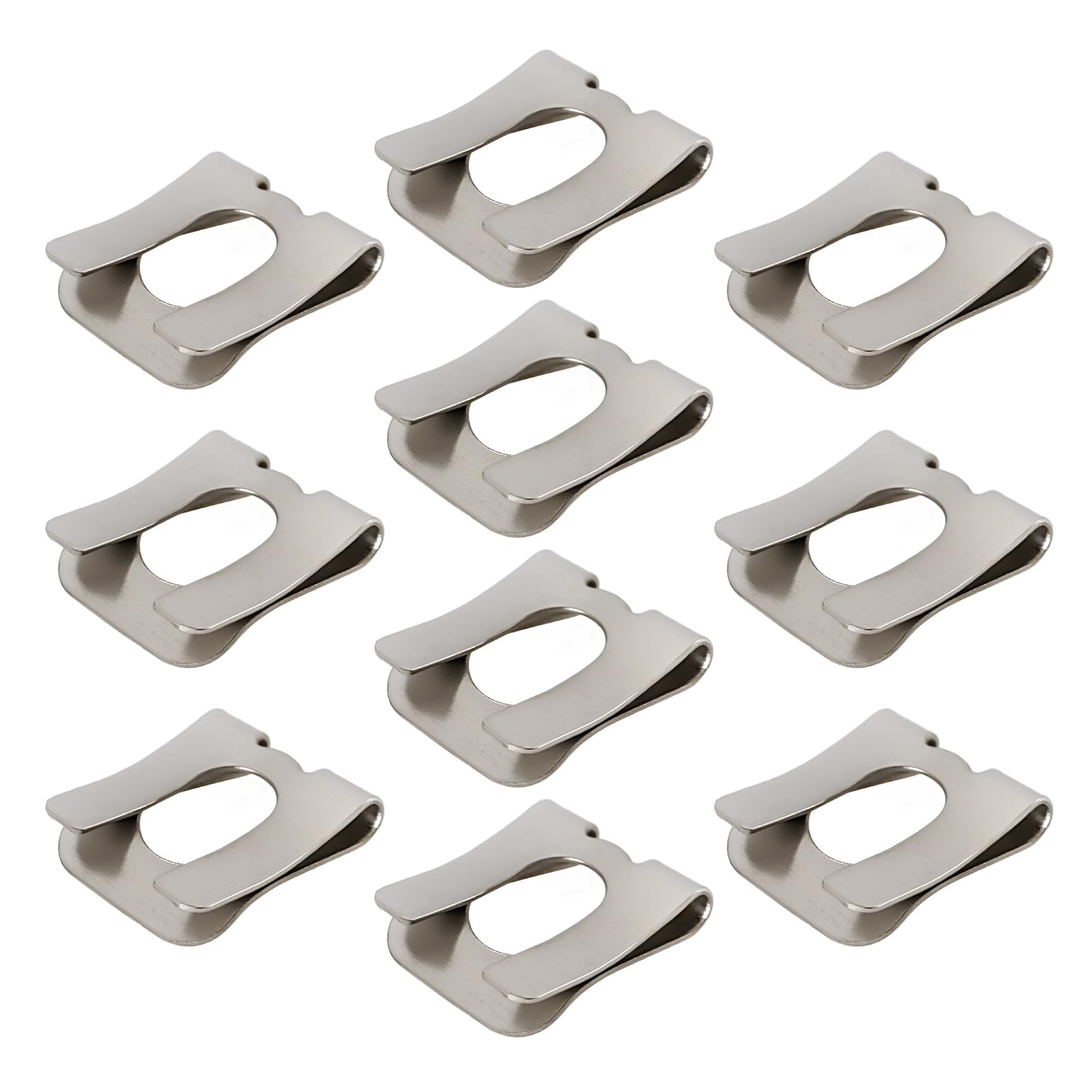 Create idea 10pcs Clevis Clip Fastener for Pin Diameter M8 Nickel 65 Manganese Speed Fasteners Clips Clamp U Nut Clips Screw(17.8x14.1x8mm)
