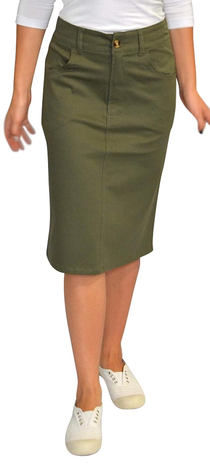 Buy Kosher Casual Women's Modest Knee Length Lightweight Cotton Stretch