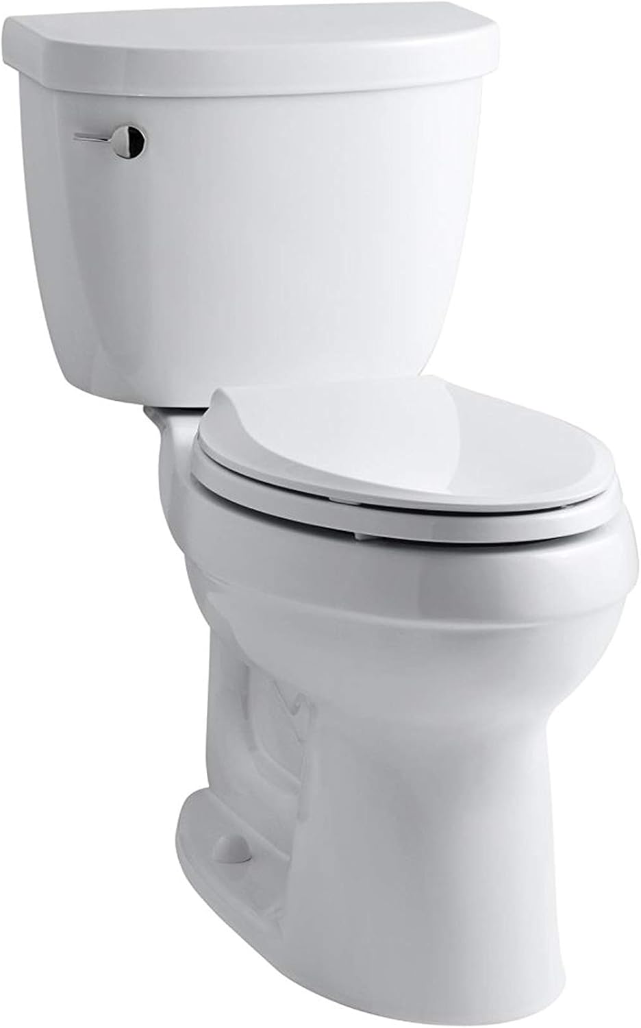 Kohler K-3589-0 Cimarron Comfort Height Elongated 1.6 gpf Toilet with AquaPiston Technology, Less Seat, White