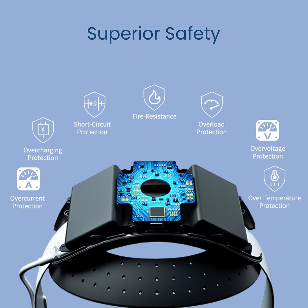 Elite Strap with Battery for Oculus Quest 2, 8000mAh Extend 7hrs Playtime,Fast Charging VR Power,Counter Balance&Adjustable Head Strap for Enhanced Support and Comfort in VR