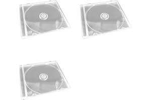 Cwmiibili 3X Transparent Plastic CD/DVD Case Single Piece Disc Storage Organizer Album Box for Media Protection
