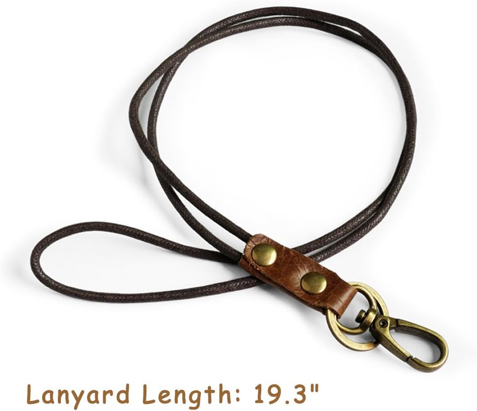 Boshiho Office Lanyard Set, 3 PCS Leather Lanyard Neck Strap Unisex with Strong Clip and Keychain for Keys Badge Holder - Image 5