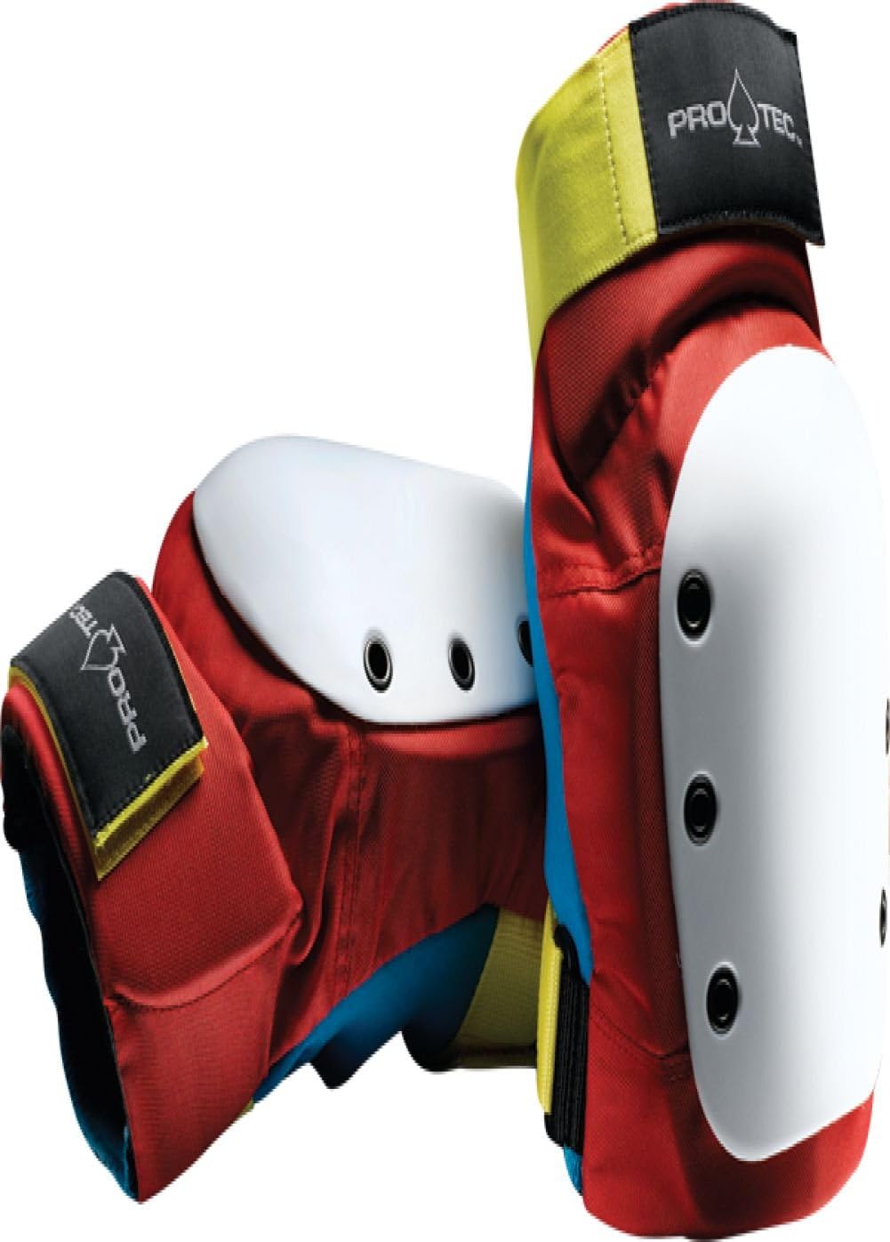 Pro-Tec Street Knee Pads [Medium] Retro Red/Blue/Yellow