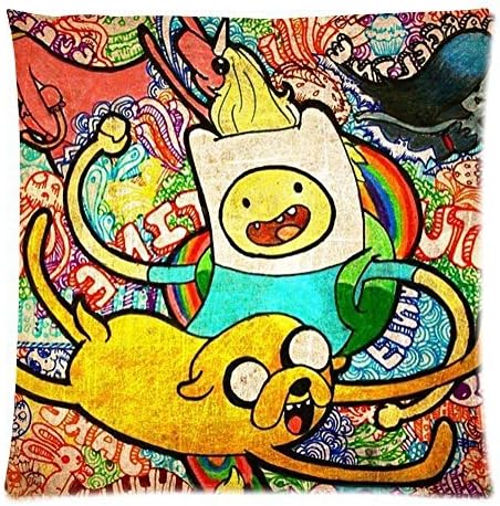 OYEAH New Fashion Car Cushion Cover Throw Pillow Case Adventure Time Anime Hugging Pillow Gift 18X18 Inch (2 Sides) for home