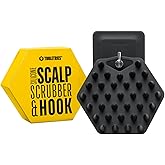TOOLETRIES Scalp Scrubber & Hook - Silicone Exfoliating Hair Scrubber for Men, Bath & Shower Accessories - Features Silicone-