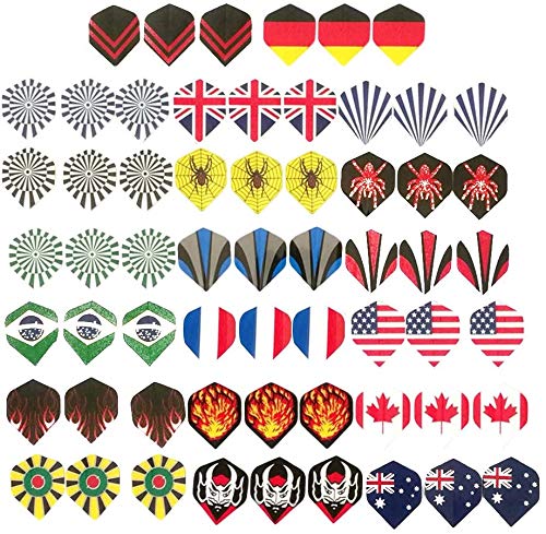 POFET 90PCS Standard Dart Flights Wholesale Durable PET Dart Flights Perfect Accessories Equipment Supplies