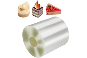 Fcreimd Thin Cake Collar 2.4 Inch × 164 Ft, Acetate Roll Clear Cake Strips, Thin Acetate Sheets for Mousse Cake Decorating (3
