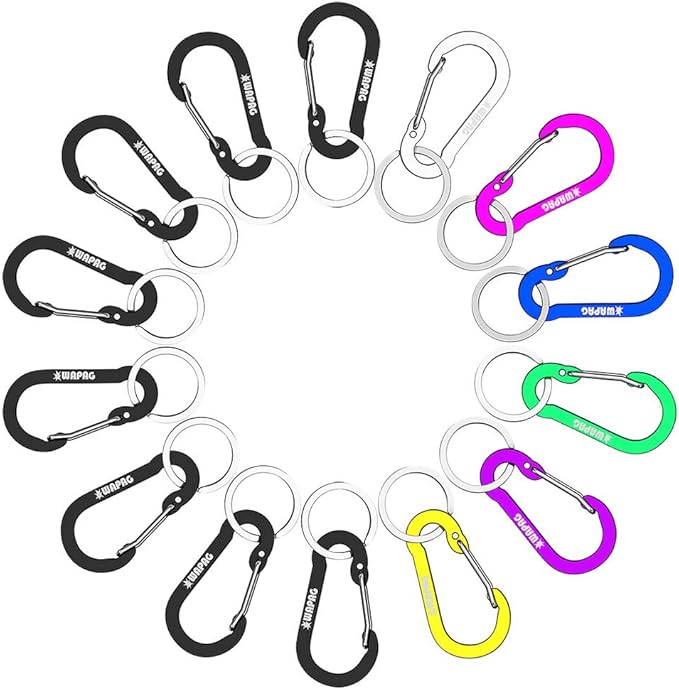 WAPAG Carabiner Clip, 2 inch Small Carabiner, Aluminum