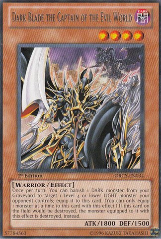 Yu-Gi-Oh! - Dark Blade the Captain of the Evil World (ORCS-EN034) - Order of Chaos - 1st Edition - Rare