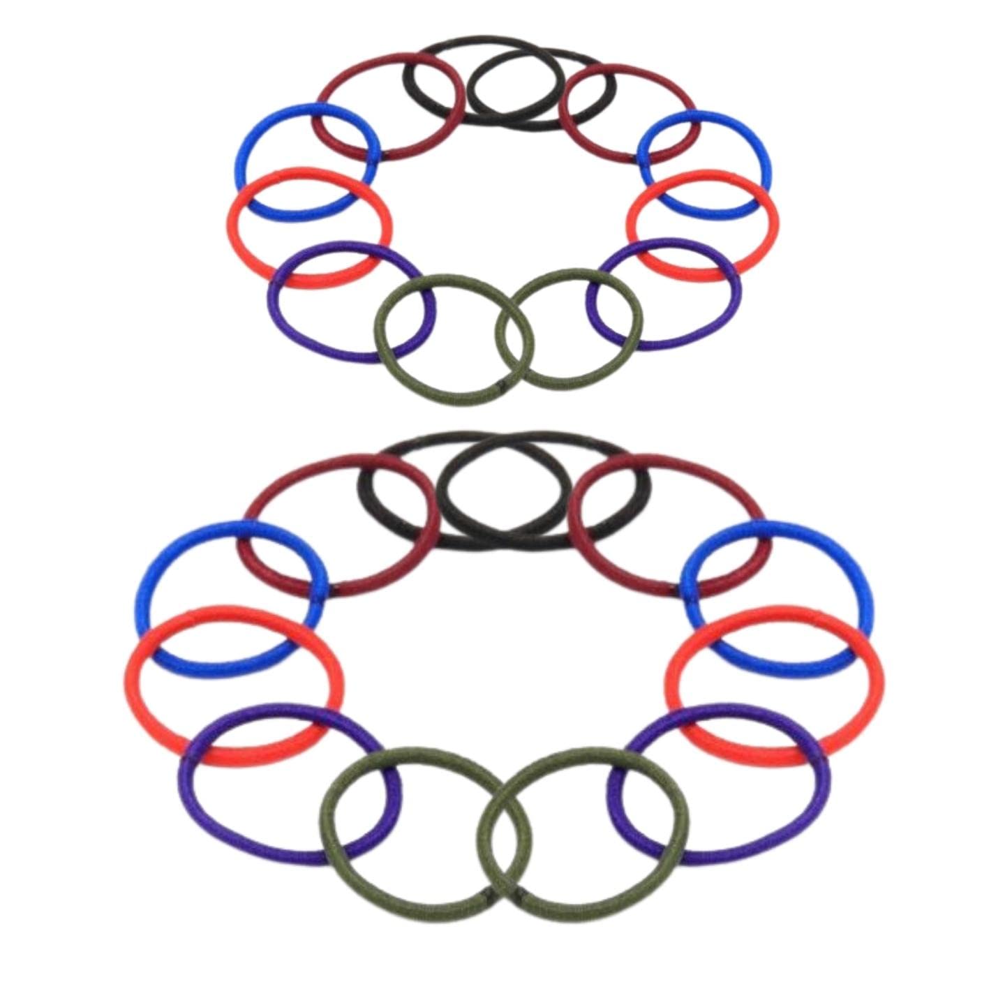 Topkids Accessories Mini Tiny Hair Ties for Adults and Kids, Small Hair Bands, Ponytail Holders, Kids Hair Bobbles, Small Hair Elastics, Girls Hair Accessories, Fabric Hair Ties (108pcs School Mix)