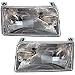 Evan Fischer Driver and Passenger Side Headlight for Ford F-150 1992-1997 Halogen With bulbs Replaces # F2TZ13008A, F2TZ13008B