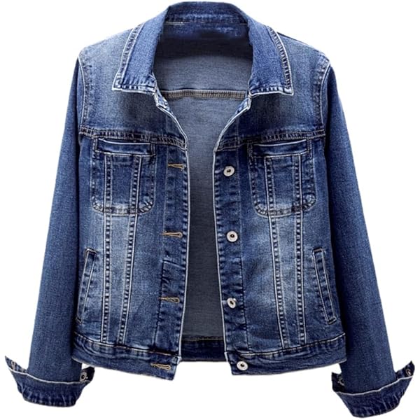 Amazon.com: Women Fashion Stretch Denim Jacket Spring Autumn