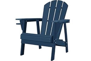 Restcozi Adirondack Chairs, HDPE All-Weather Adirondack Chair, Fire Pit Chairs (Classic, Navy Blue)