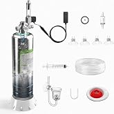 FZONE 2.5L Upgraded Aquarium CO₂ Generator kit for Aquarium Plants Tanks | Easy-to-Refill, 304 Stainless Steel, All-in-One Solenoid Valve, Stable CO₂ Output, CO₂ Diffuser, CO₂ Tubing, Bubble Counter