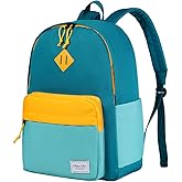 Chase Chic Kids Backpack for Boys - 17 inch School Backpacks for Toddler Girls Fits 6 to 12 Years Old - Lightweight Water Resistant Preschool Bookbag for Travel Daycare (Green Blue)