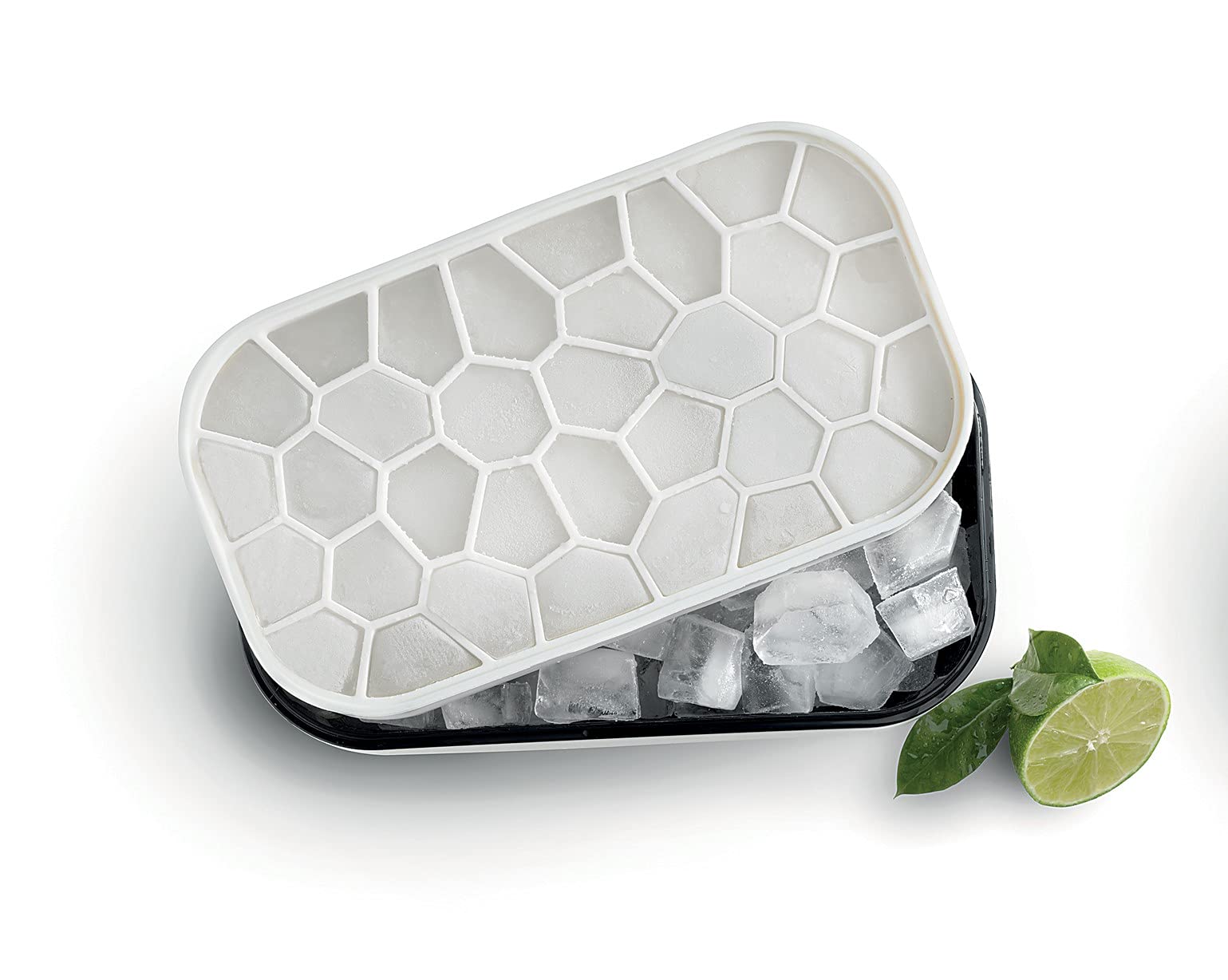 Lékué Ice Box Silicone Ice Cube Tray and Storage Box - White