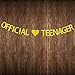 Official Teenager Banner with Gold Glitter Heart Decorations Hanging Decor for 13th Birthday Party Décor Gold Banner Pertlife
