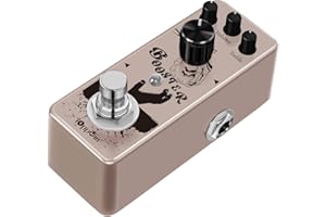 IOppWin Pure Boost 20dB+ Clean Boost Pedal - ±15dB 2-Band EQ, Metal Enclosure, True Bypass for Guitar/Bass