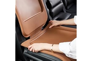 M MAYTON Siliguard Car Seat Protector for Leather Seats - No Indentation & Non-Slip Grip, Waterproof Seat Cover, Ultra-Thin Silicone Carseat Mat is LATCH Compatible for Baby, Child & Toddler Car Seats (Brown)