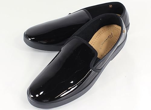 Amazon リビエラ メンズ エナメル スリッポンシューズ 1431 Vinyl Smoking Noir ブラック 41 ブラック C05 Rivieras リビエラ ローファー スリッポン