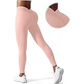 YWBIN V Back Workout Leggings for Women High Waisted Biker Booty Tights Scrunch Butt Lifting Gym Yoga Pants