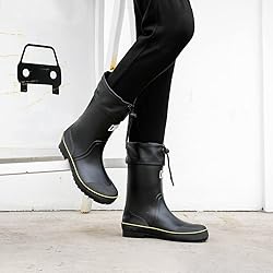 Rain Boots for Men, Waterproof Warm Rubber Boots