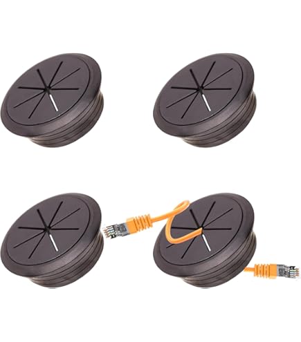 Uxcell 16Pcs Rubber Grommets 1-3/16" (30mm) Drill Hole, 1" (26mm) ID Single Sided Hole Plugs Ring Gasket For Firewall Cable Wire Protecting, Black