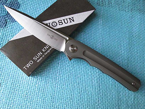 TwoSun Knives Camping Outdoor Titanium Ball Bearing Pocket Folding Knife TS89