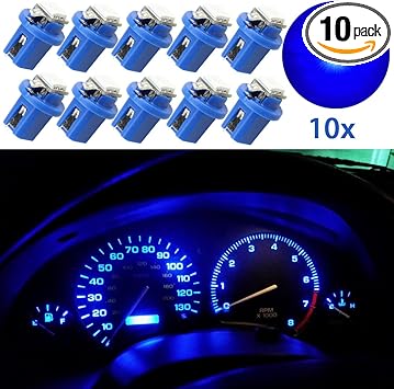 guage cluster juego de 10 bombillas led t5 b8 5d 5050 1smd para tablero de instrumentos de tablero de instrumentos y velocimetro 12 v