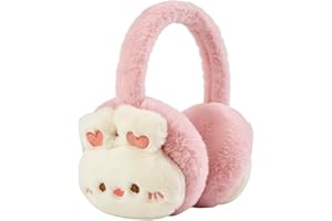 Pwsap Winter Earmuff, Cute Animal Warm Ear Muffs, Foldable Fluffy Ear Cover Warm Outdoor Headband Winter Accessories