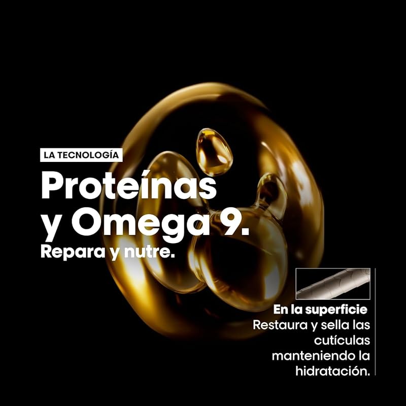 L’Oréal Professionnel, Champú Tratamiento Reconstructor para Pelo Seco y Dañado, Absolut Repair, 300ml
