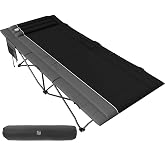 TIMBER RIDGE 32.5in Extra Wide Heavy Duty Camping Cot for Adult, Easy Set Up Oversized Sleeping Cot with Carry Bag for Camping, Travel and Outdoors, Support up to 450lbs, Black